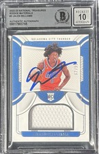 Jalen Williams Signed 2022 National Treasures RC Patch Auto /99 BAS Autograph 10