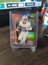 2025 Topps Chrome Football Devon Achane Pigskin Refractor #188 Miami Dolphins