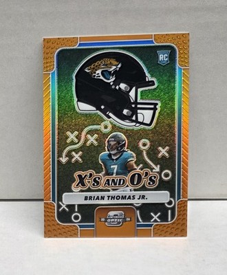 BRIAN THOMAS JR 2024 Optic X's and O's ORANGE PRIZM ~ Jaguars ROOKIE #'d /50