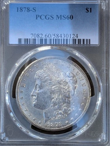 1878-S Morgan Silver Dollar PCGS Graded MS60