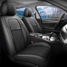 Coverado Leather Front Seat Covers 2-pack Universal Frontpair Black
