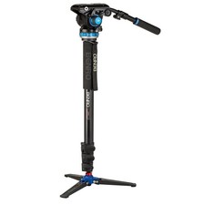 Benro A48FD Classic Aluminum Video Monopod with 3-Leg Base and S6 PRO Flat Base