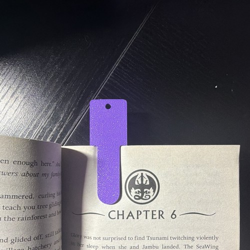 3D Printed Flex Clip Bookmark - Minimalist Book & Planner Accessory - Custom Art