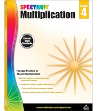 Spectrum Multiplication 4th Grade Math Workbooks, Multiplying Through 2 Digi...