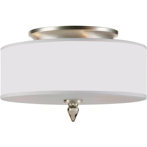 Crystorama 9503-SN Luxo 3 Light 14 inch Satin Nickel Semi Flush Ceiling Light - Picture 2 of 5