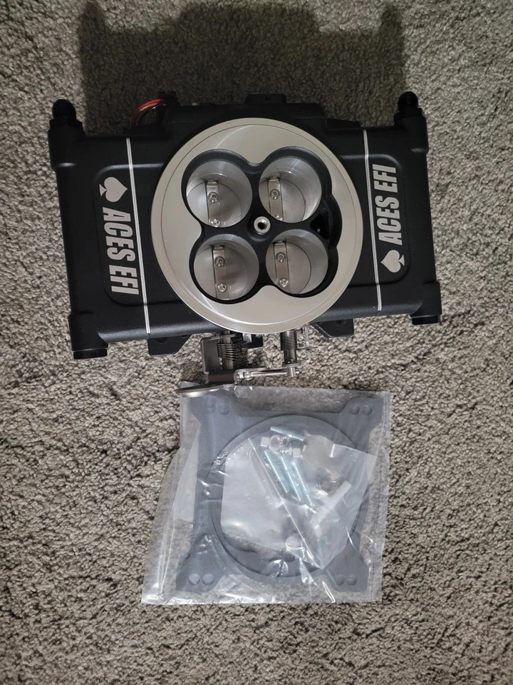 Cuerpo del acelerador de 4 barriles Aces (negro Kill Shot) Foto 2 de 2