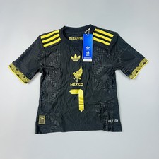 Mexico Team Jersey 2025 Gold Authentic Soccer Shirt Adidas Youth Size XS