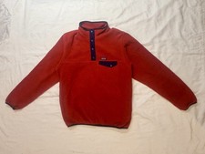 Patagonia Boy's XXL Women  s Small Synchilla Snap-T Pullover   Catalan Coral