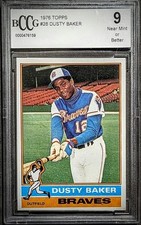 1976 Topps Dusty Baker #28 - Atlanta Braves - BCCG 9 Mint or Better - Vintage