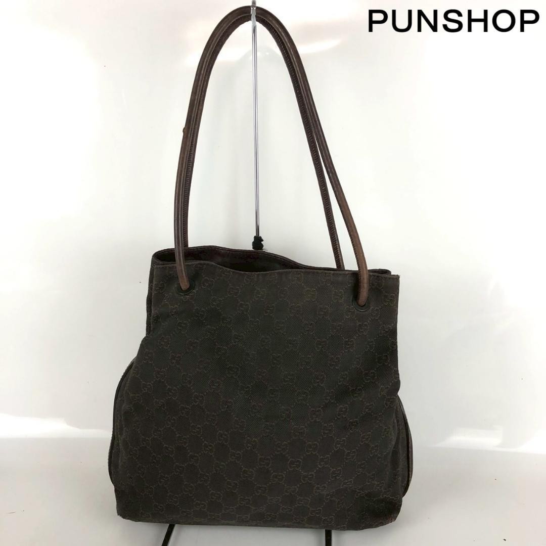 GUCCI GG Canvas Brown Tote Bag for Women Made in Japan