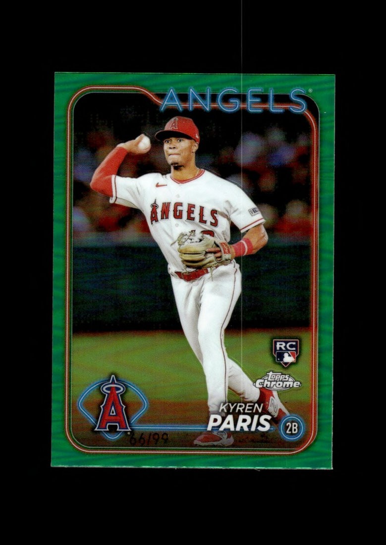 2024 Topps Chrome: #151 Kyren Paris Green Ref /99 RC NM-MT OR BETTER