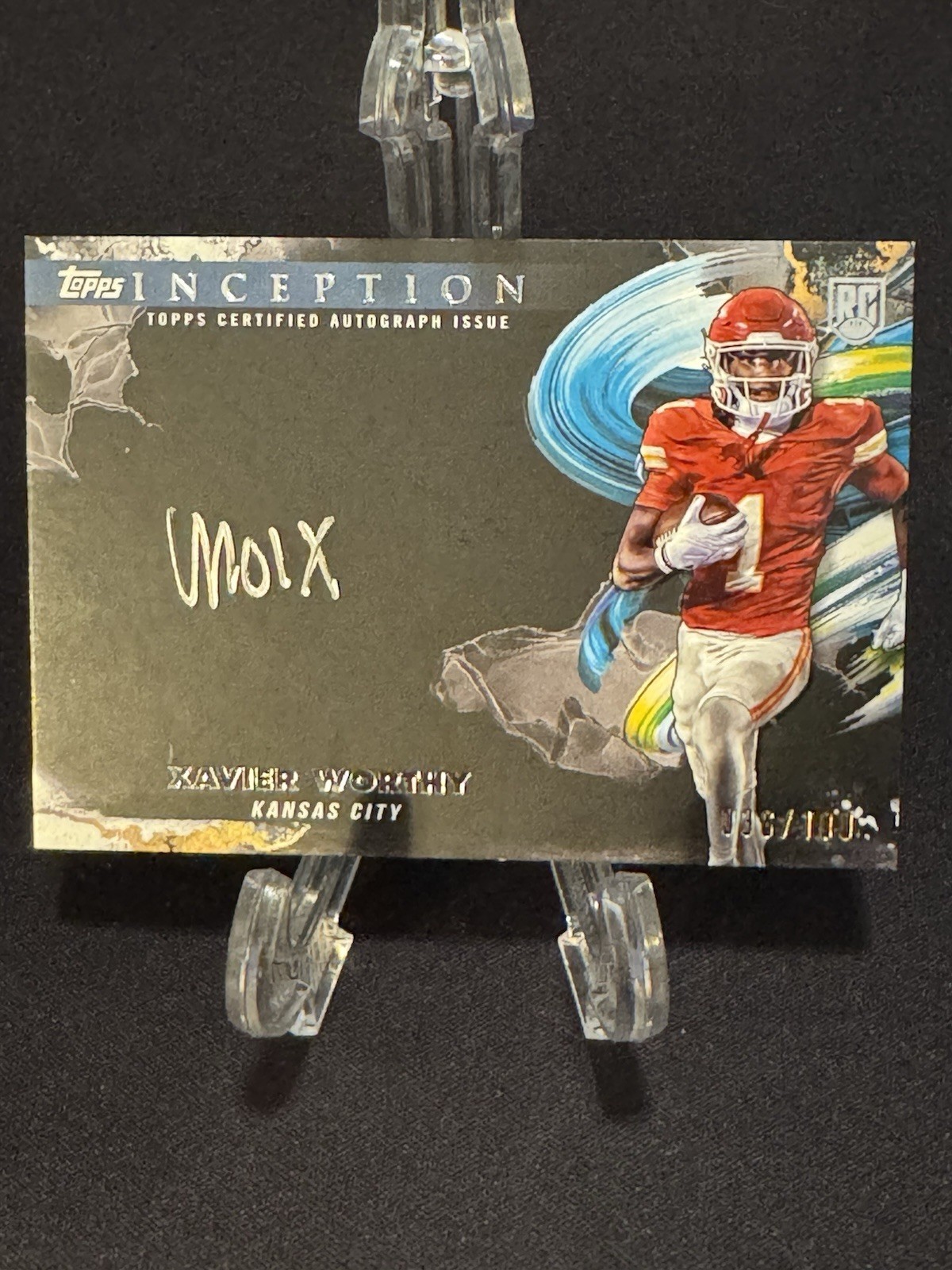 Xavier Worthy 2024 Topps Inception Silver Signings Rookie Auto /100 KC Chiefs