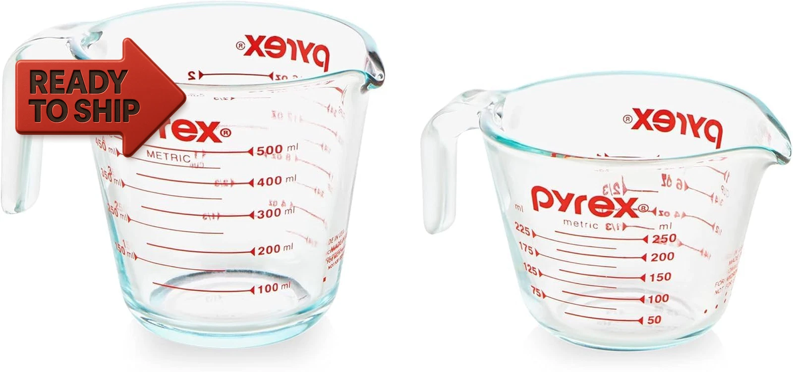 Pyrex Essentials (2-Pack) Glass Measuring Cups Set, (1 & 2 Cup) Measuring Cups f
