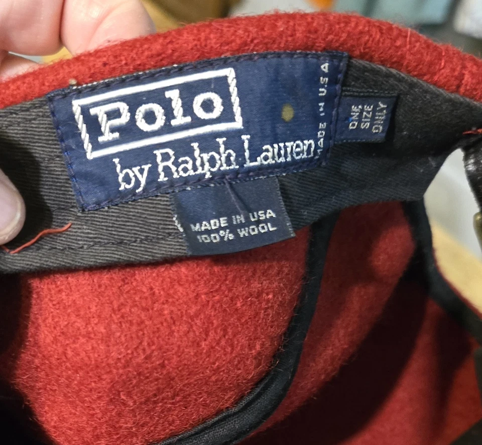 Ralph Lauren Hombres Gorra Sombrero Polo Deportista Ciervo Etiqueta Hecho en Estados Unidos Ltd De Colección Lana Foto 4 de 4