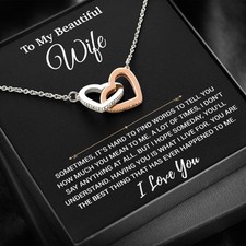 To My Wife Necklace, Christmas Gifts For Women, Anniversary Gift For Wife