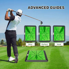 3-in-1 Golf Practice Mat with Impact Detection, Portable Training Turf