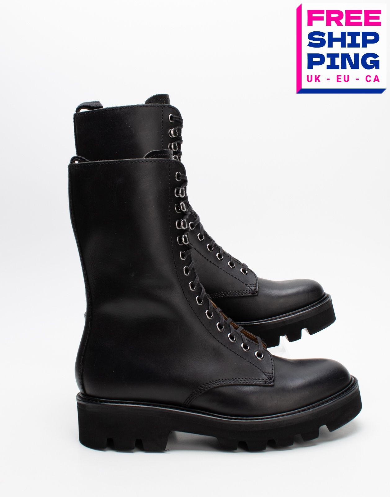 RRP€417 GRENSON Leather Combat Boots US7.5 UK5 EU38 Extralight Lug Sole