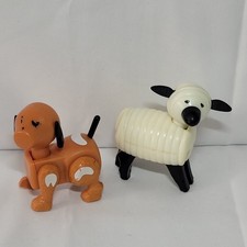 Vintage Fisher-Price Play Family Farm Animal Figures-Sheep Dog