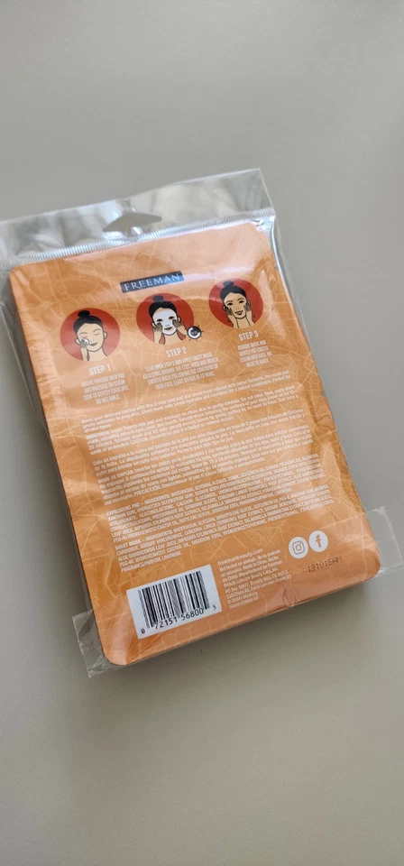 Freeman Cúrcuma India 2 Pasos Peeling + Sábana Mascarilla Paquete de 5 – Juego Facial Hidratante Foto 3 de 4