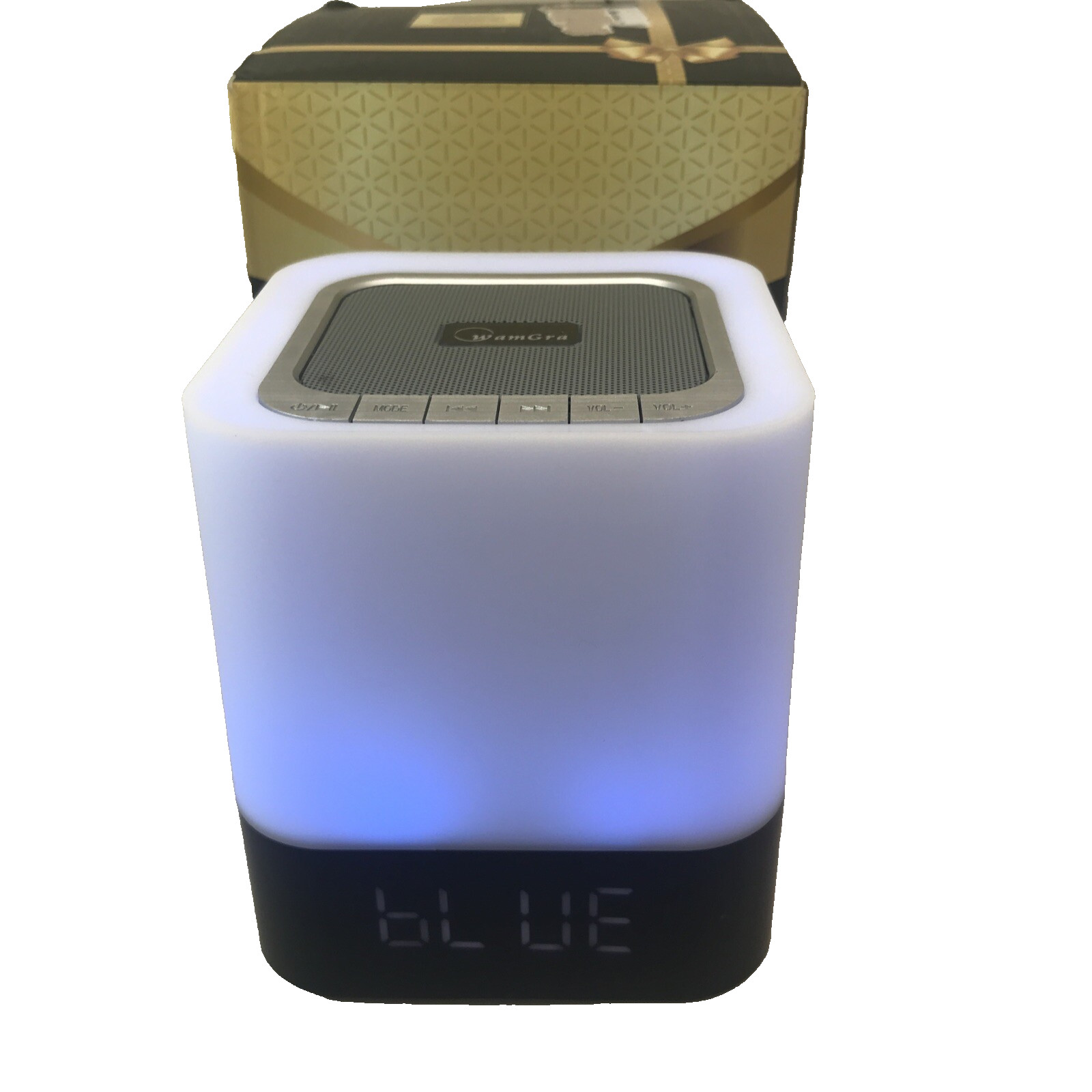 LED Multicolor Bluetooth Speaker Alarm Clock Touch Control - Open Box