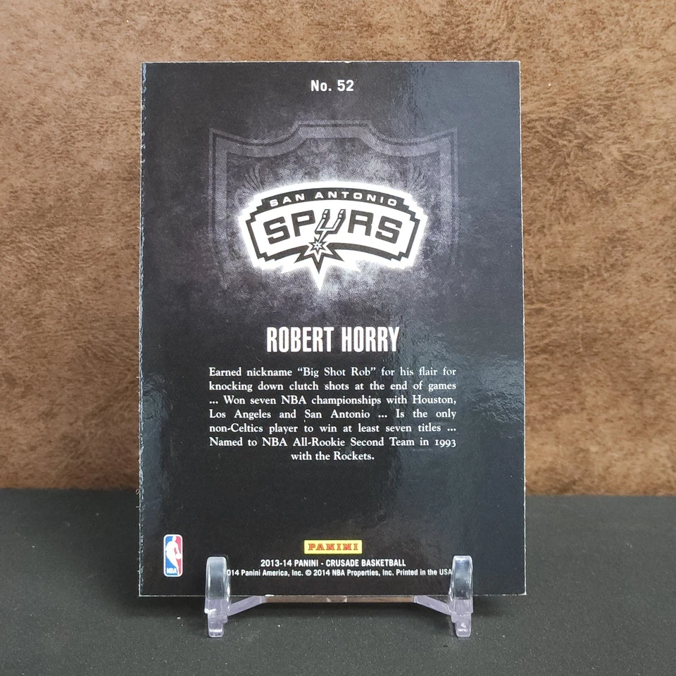 2013-14 Panini Crusade #52 Robert Horry Crusade Blue Refractor San Antonio Spurs - Image 2 of 2