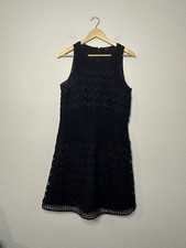 Ann Taylor Navy Laser Cut Dress Size 8