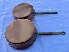 2er Set WAGNER Kupfer-Pfannen | West Germany | Gehämmert | Messinggriff | TOP