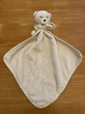 Doudou Mouchoir Mayoral Newborn Baby Ours Toy Beige Blanc Rayé