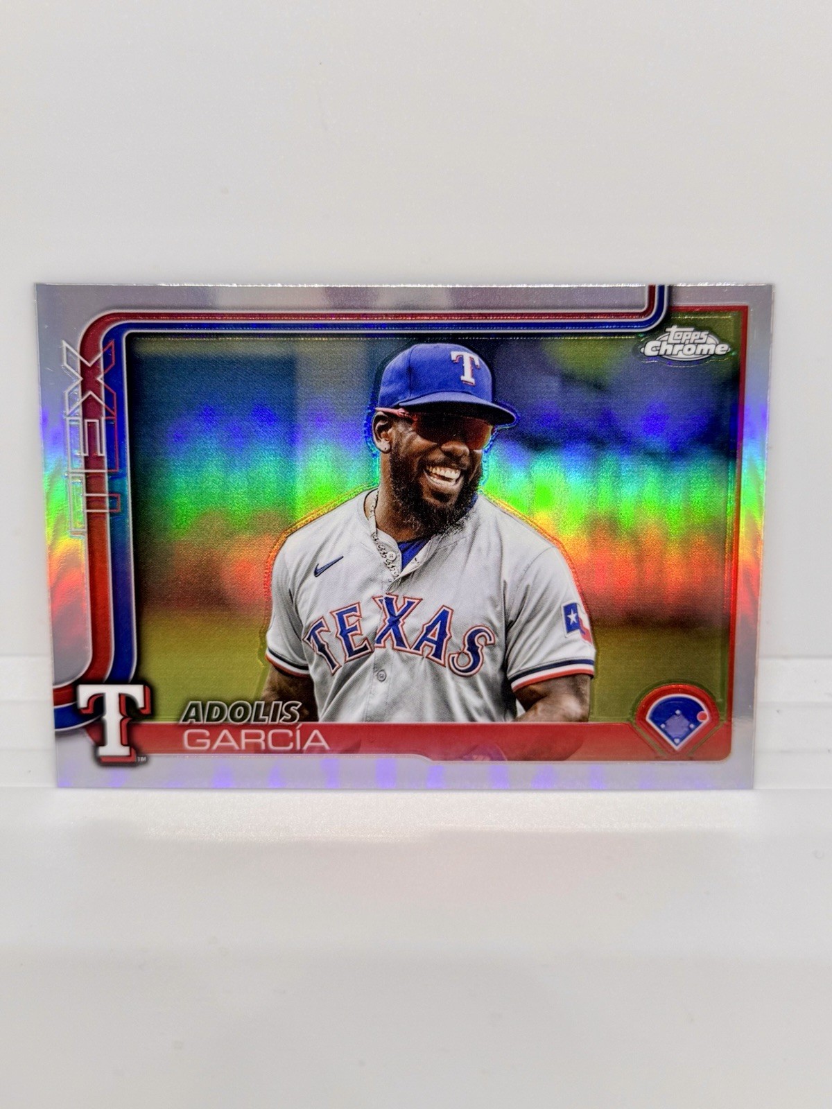 2025 Topps Chrome ADOLIS GARCIA Image Variation Refractor Rangers #293