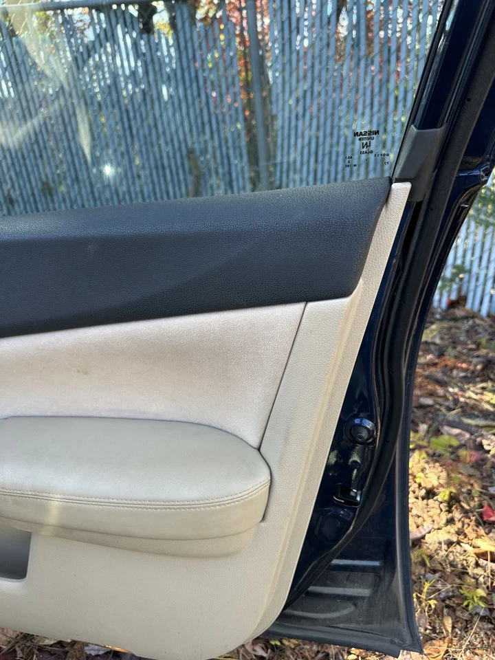 09-2014 Nissan Maxima Front Passenger Door Panel Beige Interior with Switch OEM - Image 4 of 4