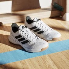 adidas Ligra 8 Indoor Court Shoes Trainers White Size 10 UK