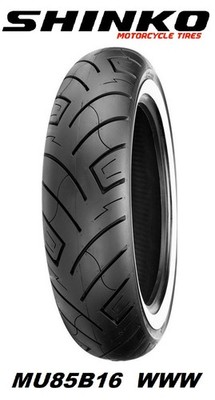 SHINKO 777 WHITE MU85B16 REAR TIRE HARLEY ELECTRA GLIDE ROAD KING STREET 04-08