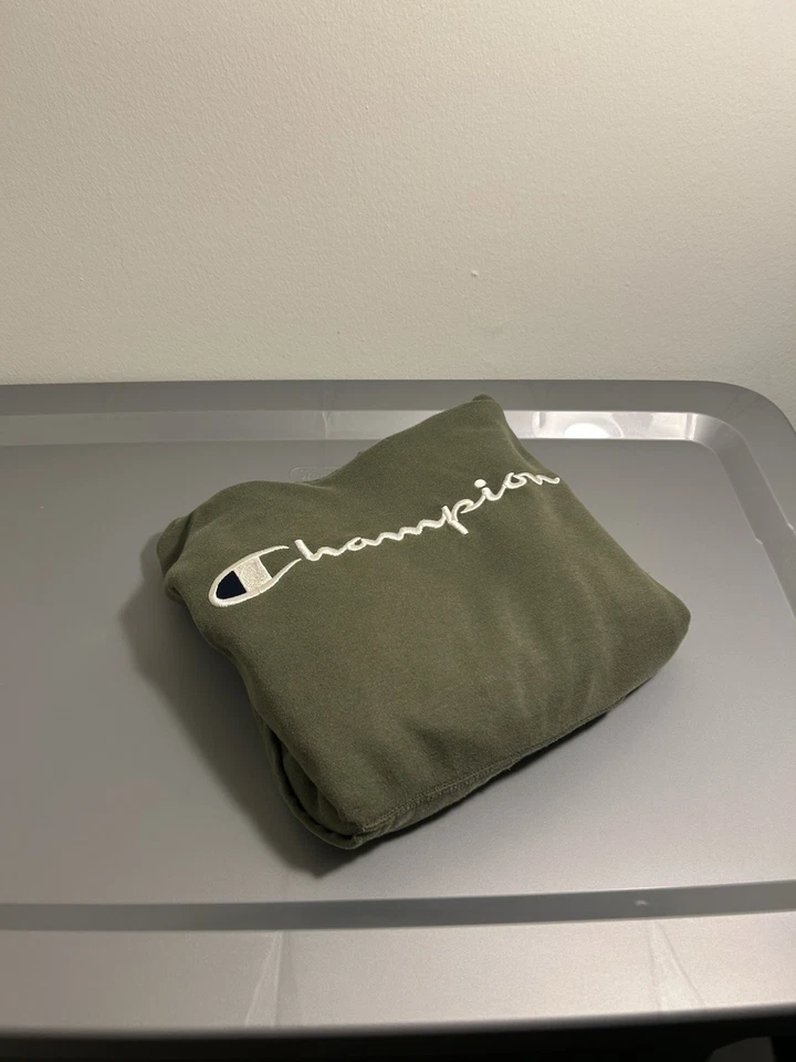 Champion Sudadera con Capucha Verde Oliva - Acogedora Clásica Diaria (Jóvenes) Foto 3 de 4