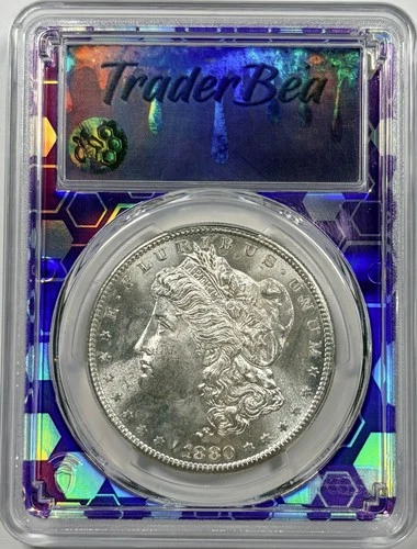 1880/79-S $1 MS65 Morgan Silver Dollar PCGS Trader Bea Holder
