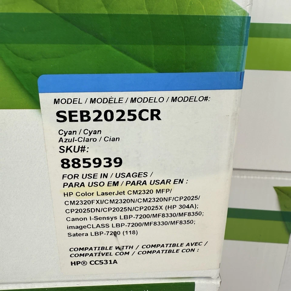 Juego de 4 cartuchos de tóner Staples HP 304A tierra sostenible NUEVO EN CAJA negro cian Foto 3 de 4
