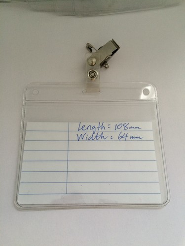 5x Swivel Clear Plastic Horizontal Name Tag ID Card Holder with Clip Pin F601 - Picture 4 of 7