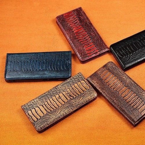 Funda tipo billetera de cuero genuino abatible para tarjetas para iPhone 16 15 14 13 12 11 Pro Max - Imagen 2 de 20