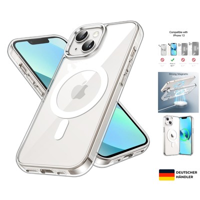 Magnetisch Hülle für iPhone 13 6,1 Zoll Kompatibel mit MagSafe Kabellosem Lad...