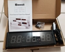 SeeSii 1.5 inch 6 Digit LED Gym Timer Stopwatch with Remote Controller