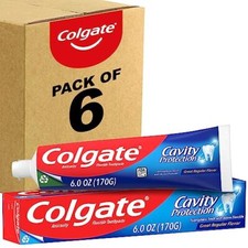 Colgate Cavity Protection Toothpaste Fluoride Pack Of 6 6 Ounce Anticavity