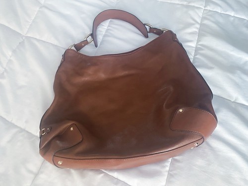 Bolso Hobo Cole Haan Paige Cuero Genio Marrón Coñac $295 con Etiquetas - Imagen 22 de 24