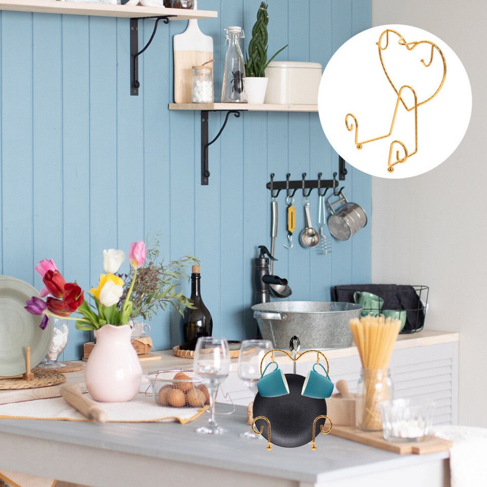 Cup and Plate Display Rack Tabletop Holder Coffee Mugs Shelves Shelf eBay