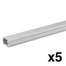 Construct Pro™ Raceway Cable Covers (4ft Sections x 1.38in, 5-Pack, White)