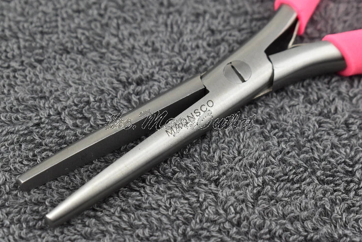 Extensión de cabello boca plana 7" rosa alicate de ajuste herramienta profesional de extensión de cabello Foto 2 de 4