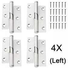 4X RIGHT or LEFT 3" 75MM STAINLESS STEEL RISING DOOR BUTT HINGES UK