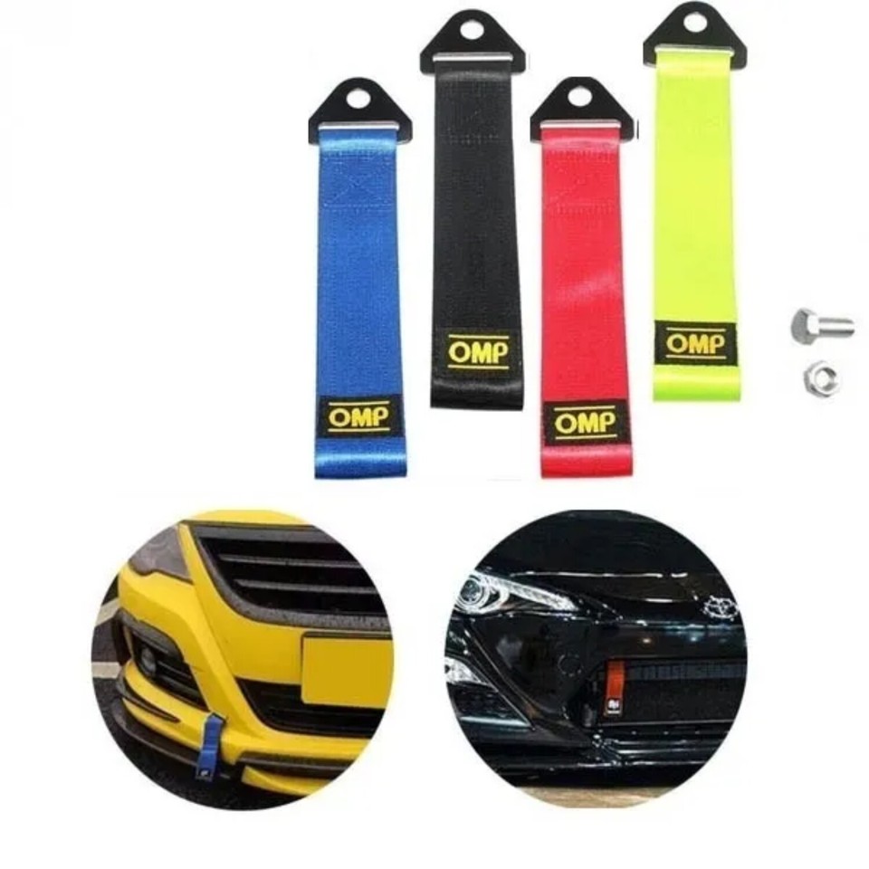 Red Racing Tow Strap For Universal Track Car Motorsport Kit JDM Drift