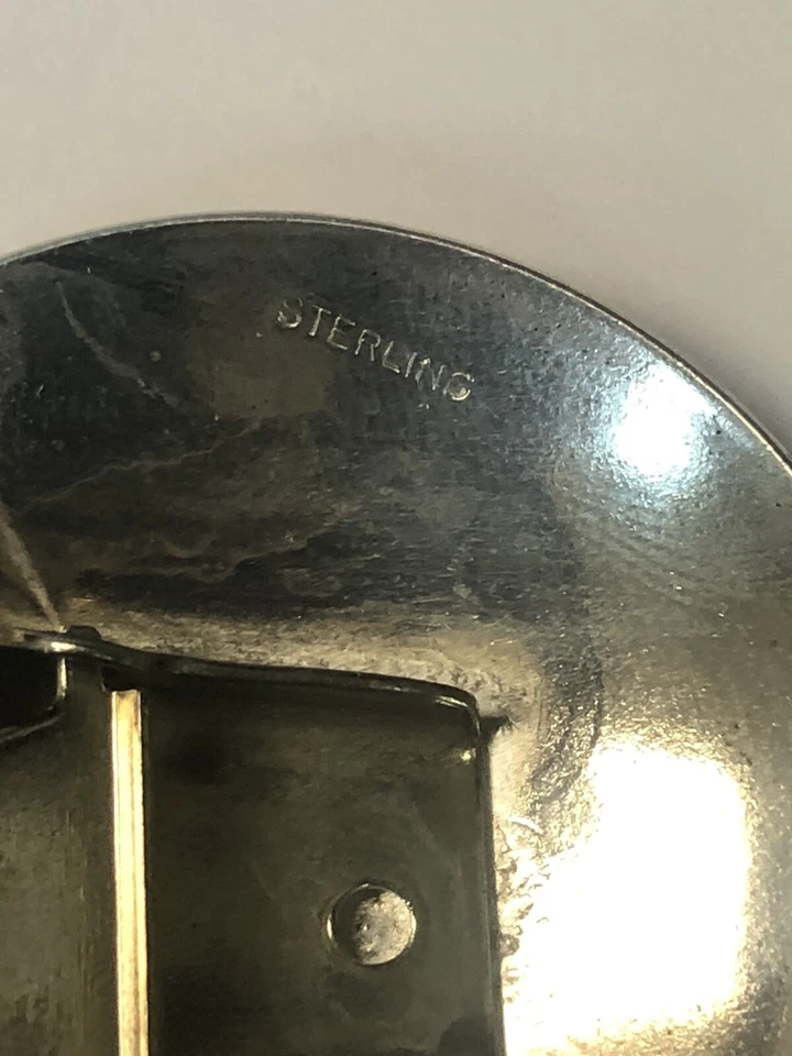 Corbata bolo hecha a mano de plata esterlina nativa navajo hombre en el laberinto 43 mm de diámetro Foto 4 de 4