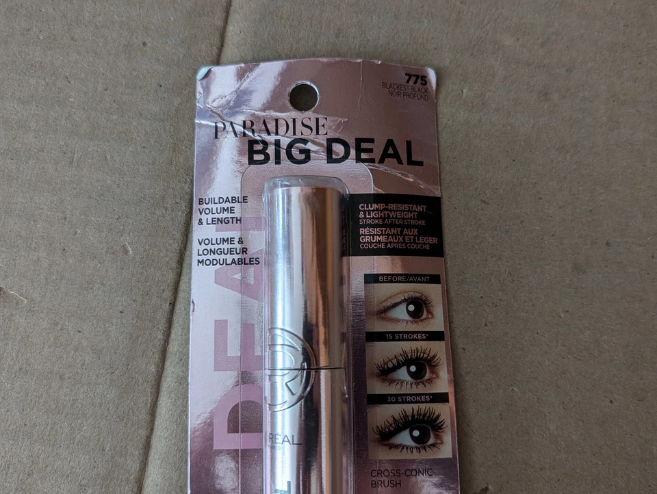 LOT OF 2 L’OREAL PARIS PARADISE BIG DEAL VOLUMIZING BLACK 0.33OZ MASCARA OT-26 - Image 4 of 4