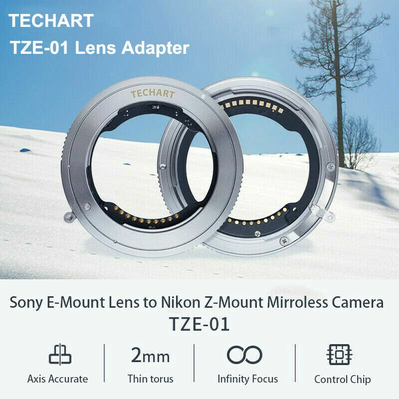TECHART TZE-01 Auto Focus Lens Adapter for Sony E FE To Nikon Z Z5 Z6 Z7 Camera - Image 4 of 4