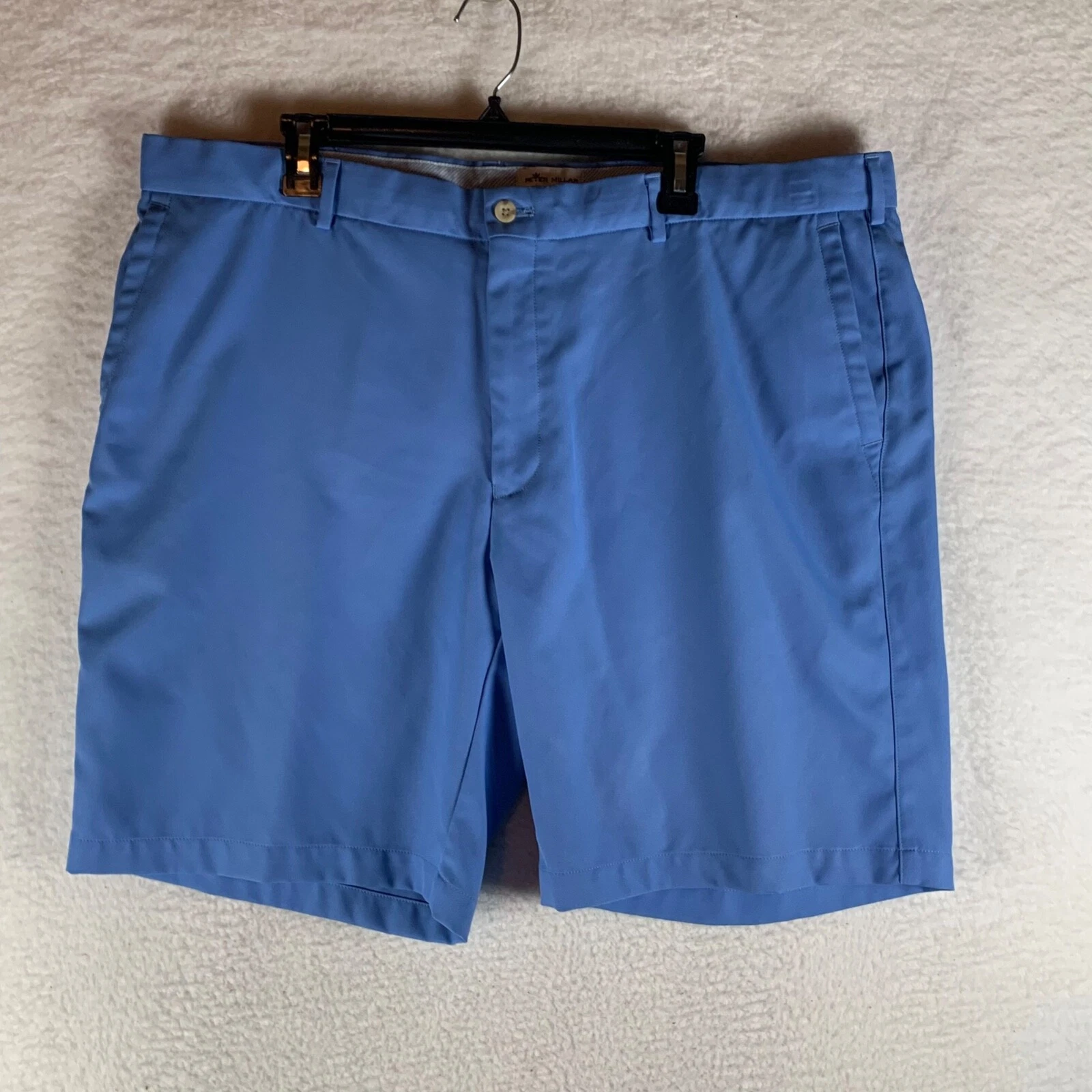 Peter Millar Men's Crown Performance Soft Chino Blue Golf Shorts Size 42 8812